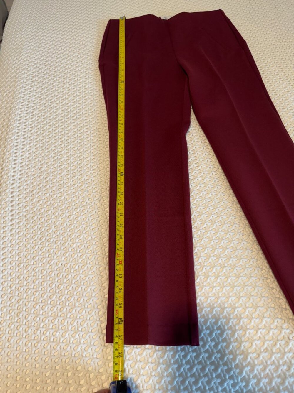 Chico's Pants Womens Size 6 - So Slimming Skinny Pleated Leg Pockets Red NWT - Picture 11 of 12
